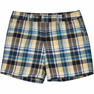 NAUTICA Marina Fit Green Plaid Cuffed Shorts Plus Size 16